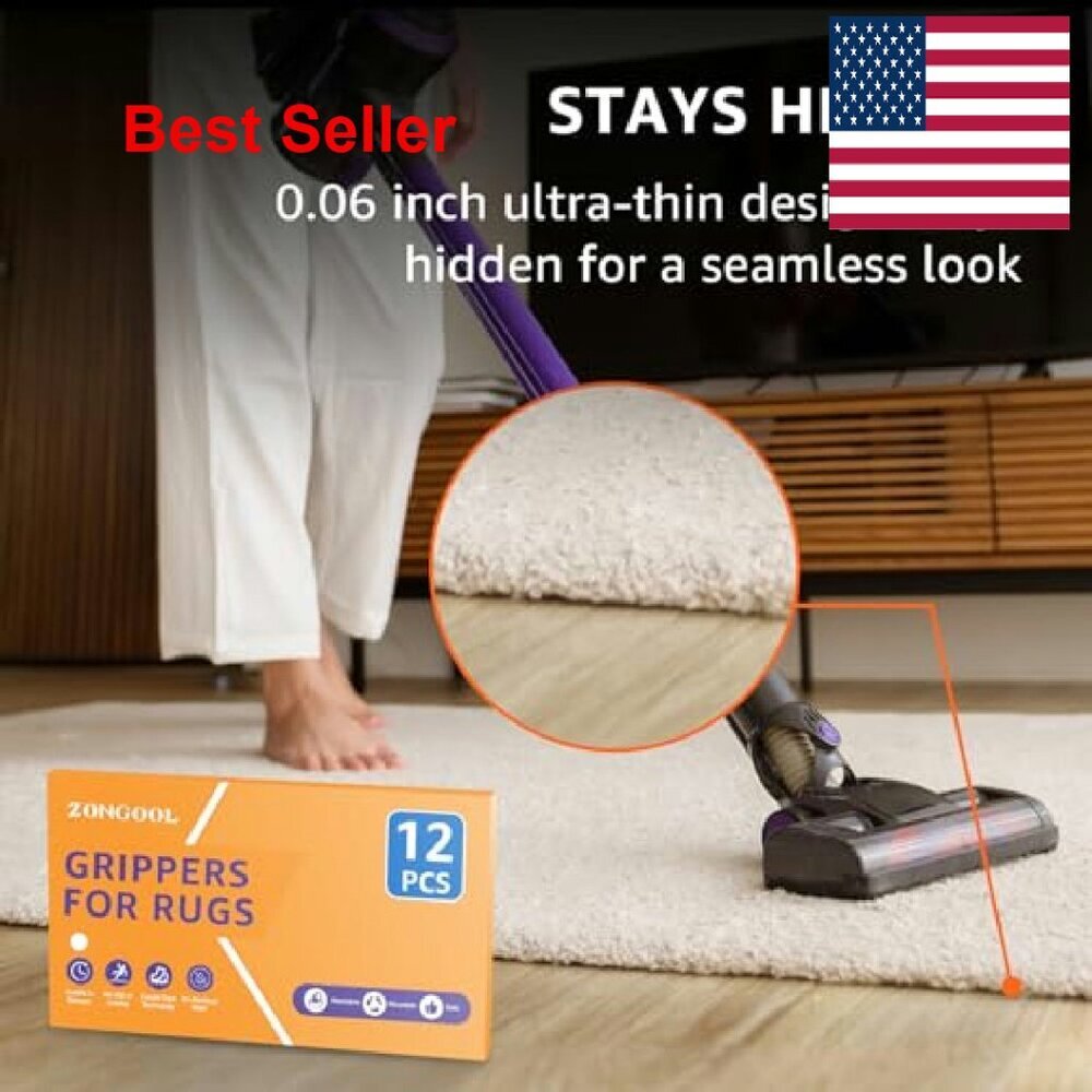 Reusable Washable Non-Slip Rug Grippers Polyurethane Elegant Minimal Home Decor - Picture 6 of 7